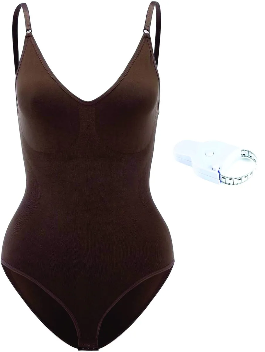 Women Shapewear Waist/Tummy Trainer Triangular Body Suits Clothing- BROWN