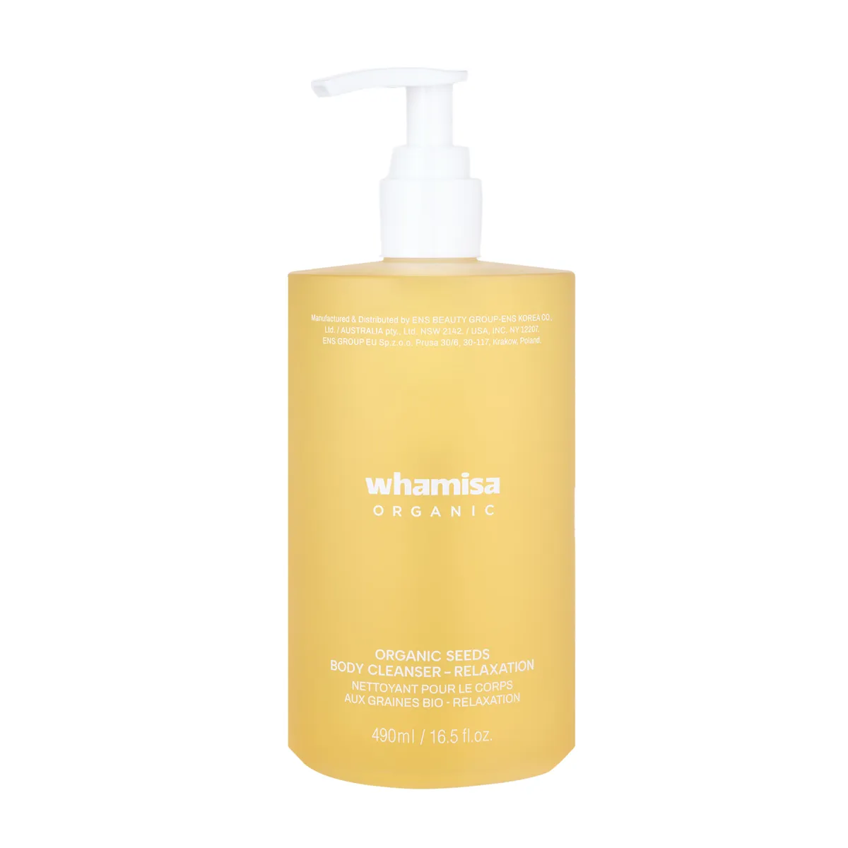 Whamisa Organic Seeds Body Cleanser 490ml - Vegan Korean Body Wash