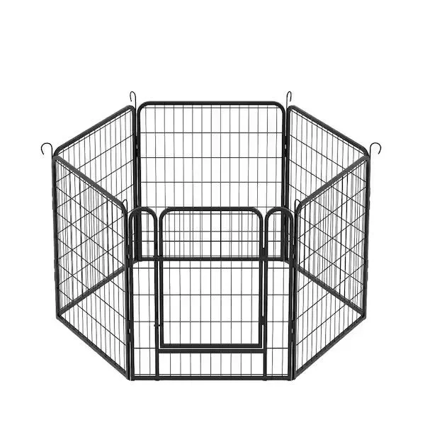 Pet Adjustable Heavy Duty Large Capacity Metal Enclosure Playpen (6pcs) - 60cm x 80cm