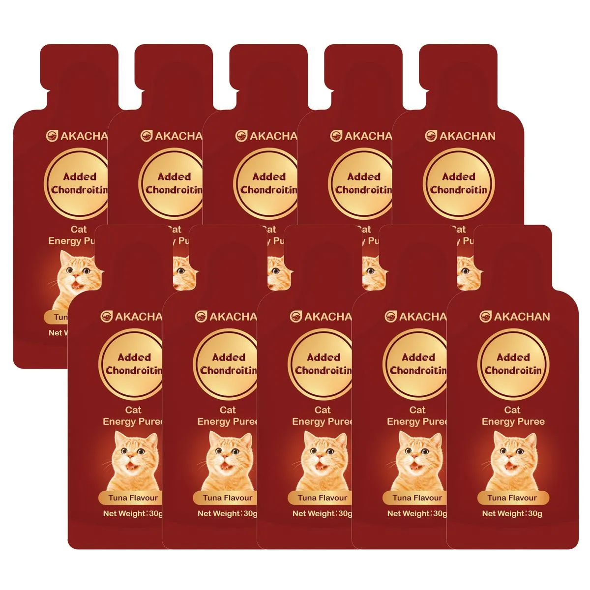 AKACHAN Chondroitin Energy Meat-Milk Puree - Tuna Flavor (30g x 14 sticks)
