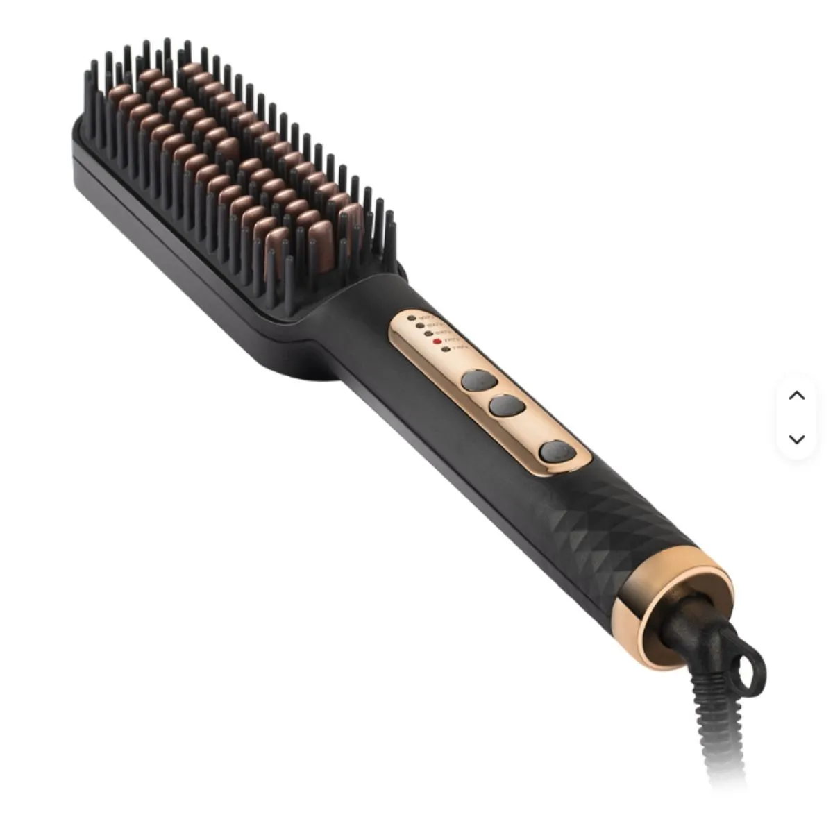 Hair Straightener Brush Fast Heating 5 Temperature Settings - BLACK