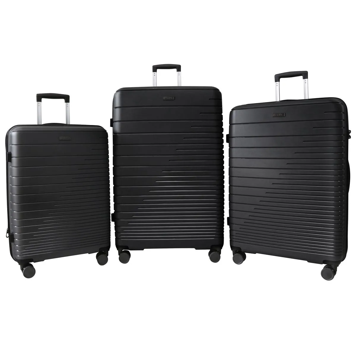 Byond Tourer 3 Piece 4 Wheel Spinner Trolley Luggage Set - Black