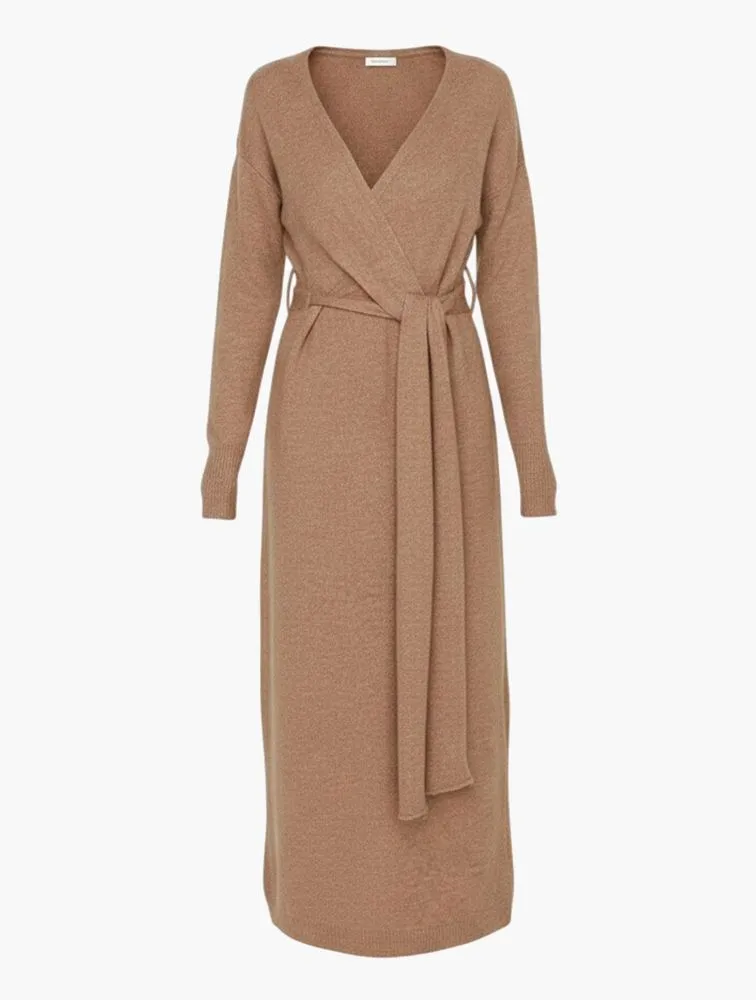 TRENDYOL Soft Texture Double Breasted Midi Dress