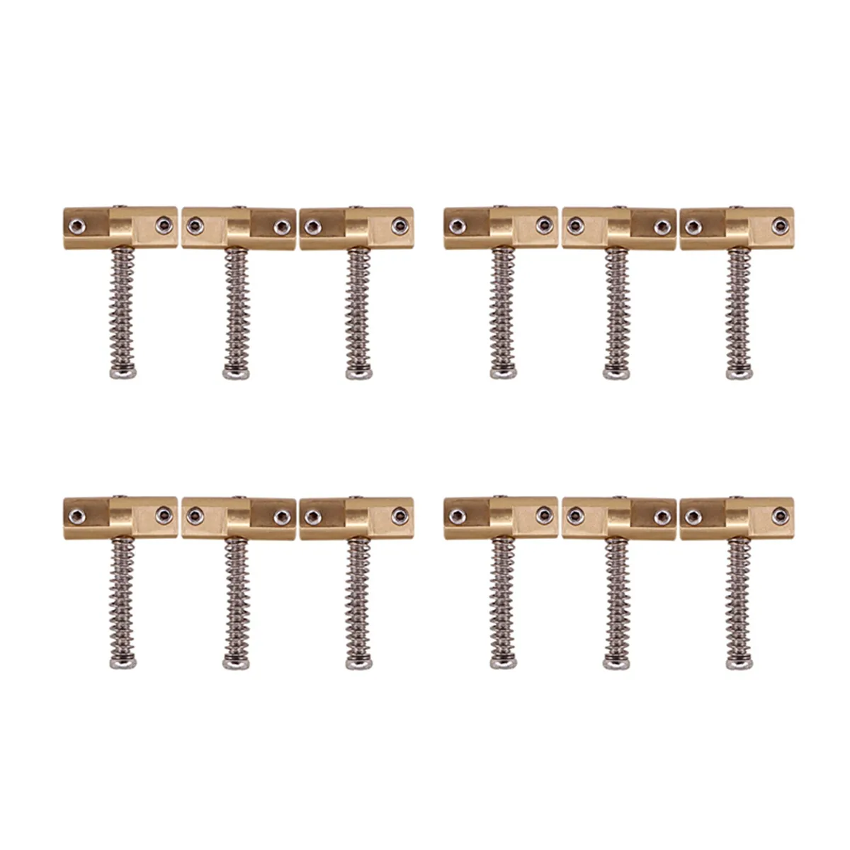 Guitar Compensated Bridge Brass Saddles Set For Tl 6 Strings(3Pcs)