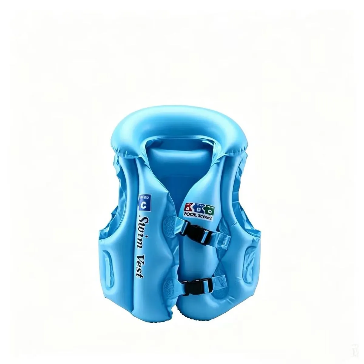 Children's Inflatable Life Jackets Provide Maximum Safety For Water Play. - Blue