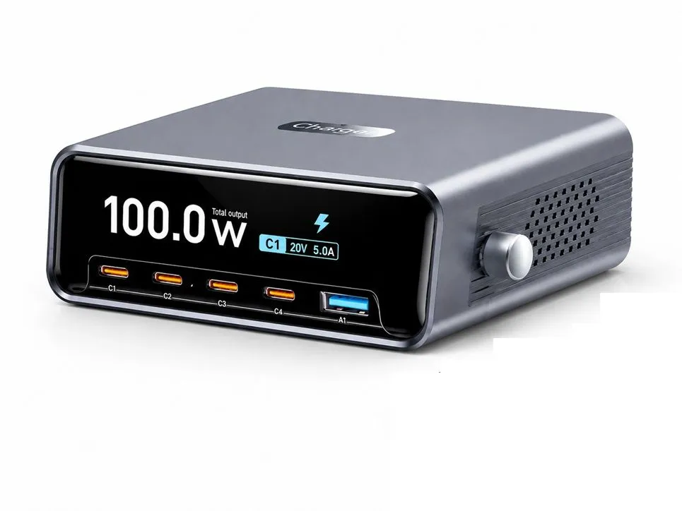 100W Fast Charging Universal Station USB-C PD Multi Port Desktop Charger