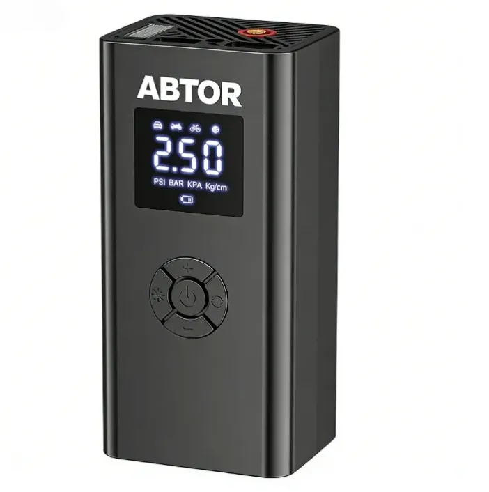 ABTOR Portable Car Air Pump, For Inflating Tyres, 150 PSI, LED Display