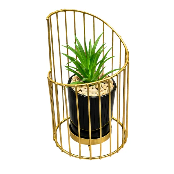 Artificial Plant Decor Geometric Spiral Design