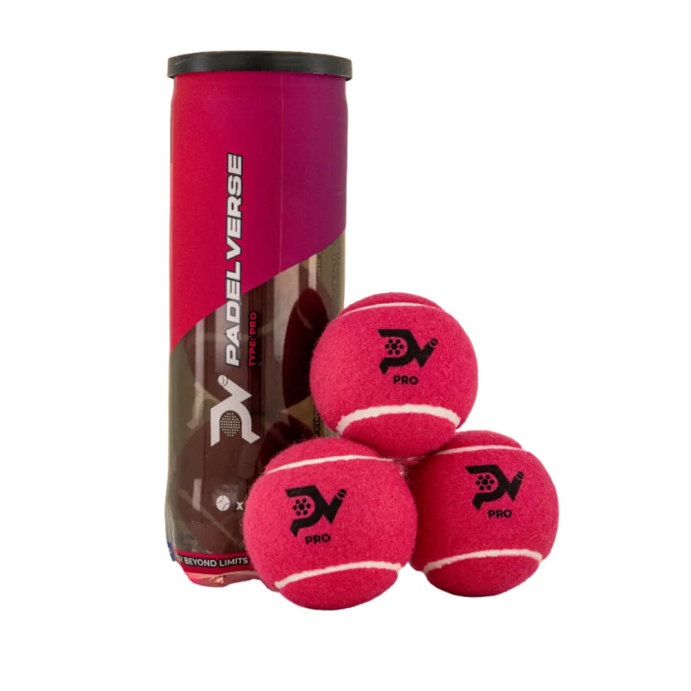 Padel Verse - Pro Padel Balls Pink - Pressurized Can of 3 Balls