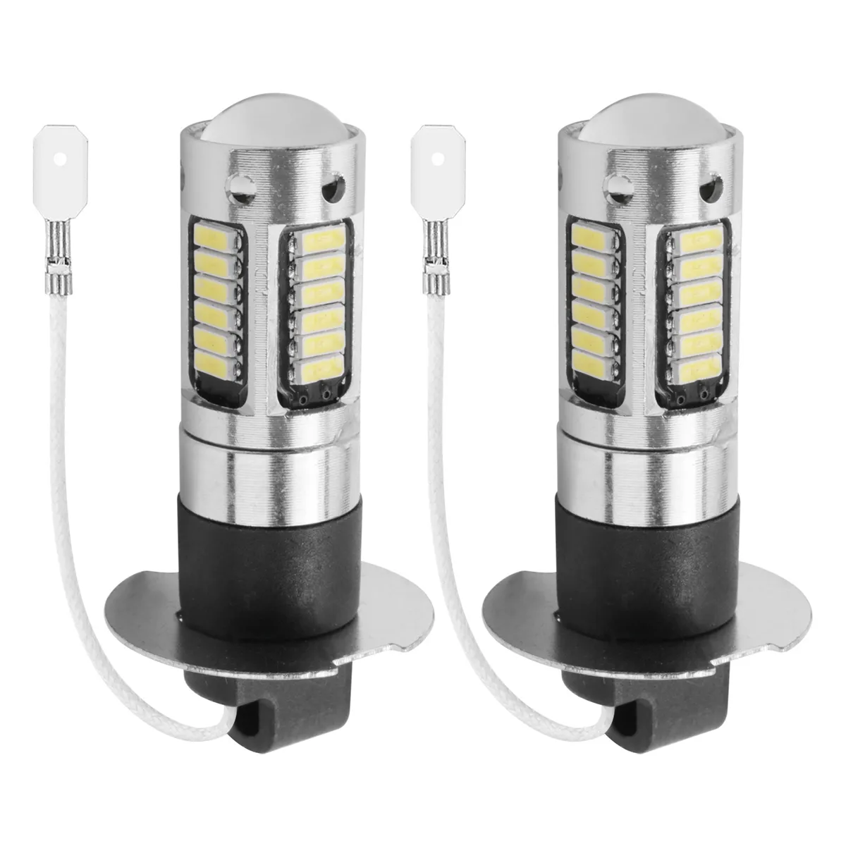2Pieces H3 Super Bright LED Fog Driving DRL Light Bulbs 6000K White