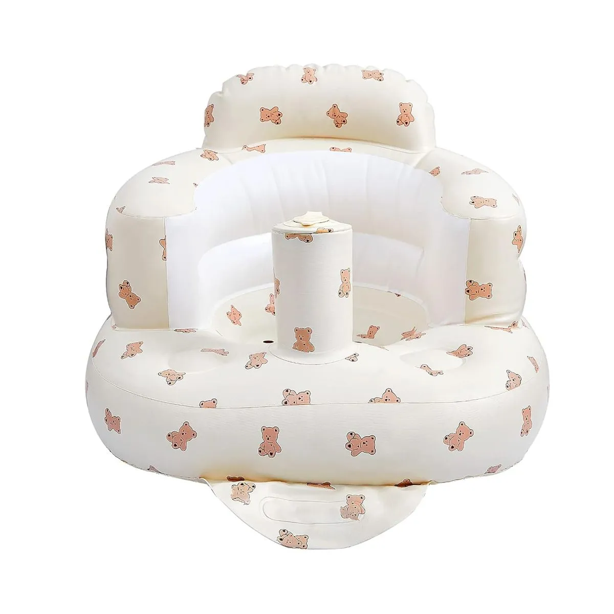 Baby Inflatable Seat Built in Pump Back Support for Sitting up Toddler - Bear