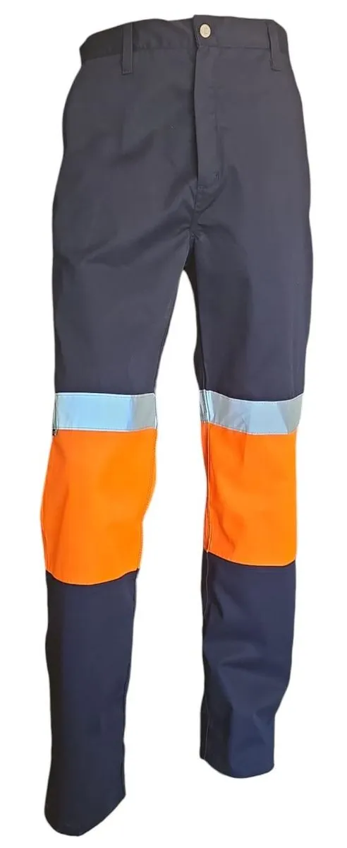 Jonsson Workwear Two Tone Reflective Work Trousers CP33P - Size 44