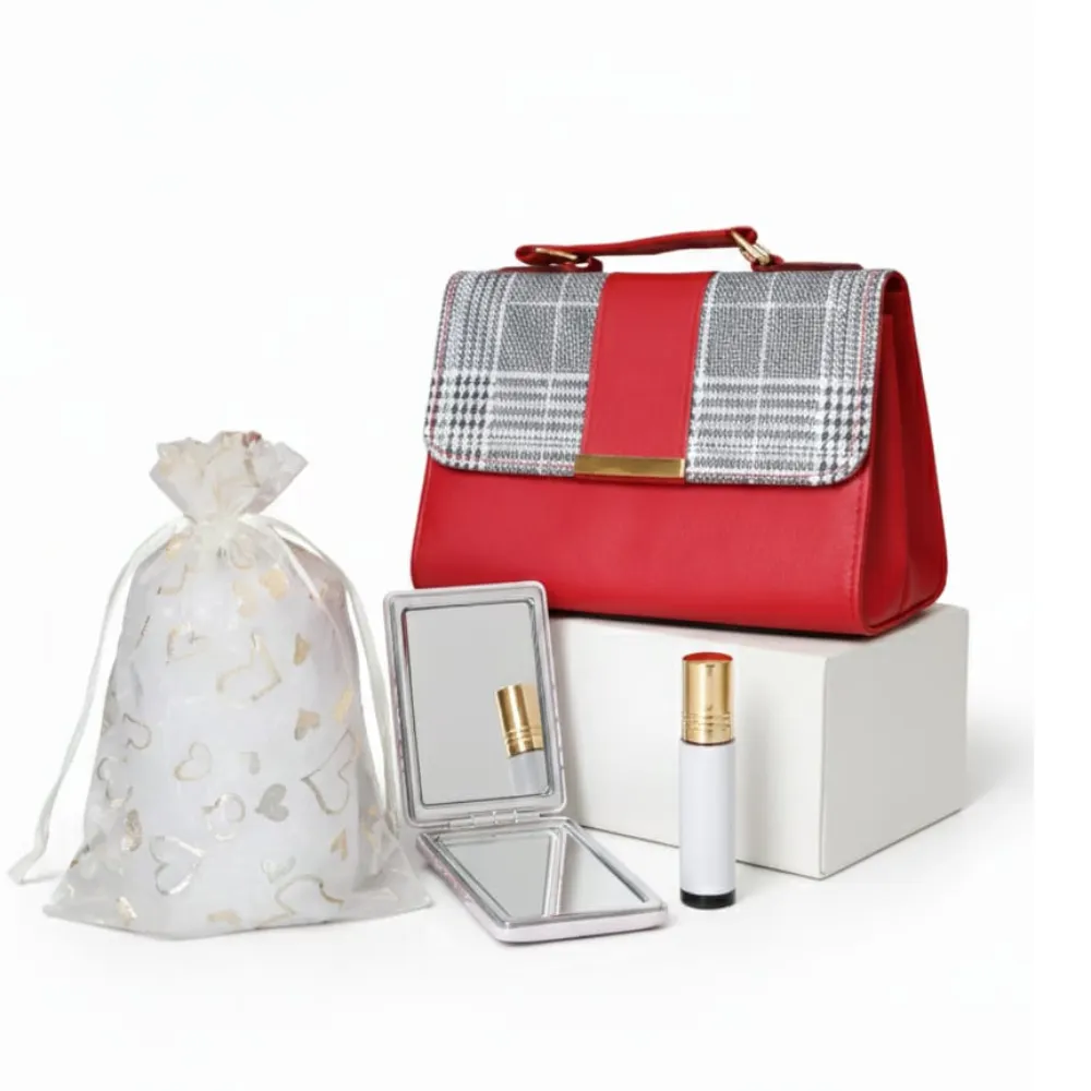 Women's Sling Bag Gift Set with 100ml Eau de Parfum, Oil Perfume & Mirror