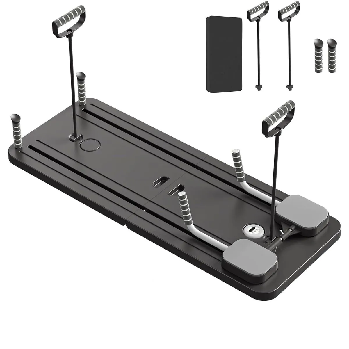 6 in 1 Pilates Board Pilates Reformer Set Multi-Purpose Foldable Pilates - Black