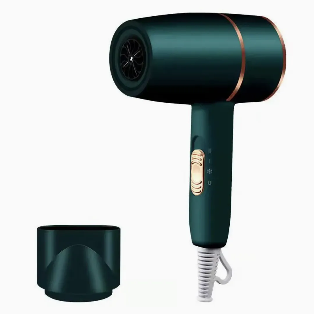 High-Power Professional Ionic Hair Dryer - 2200W/6000W, - Green