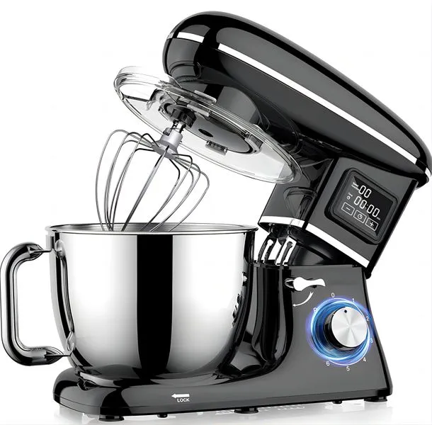 BezosMax 1500W Smart Stand Mixer with LCD Screen, Electric Food Mixer - Black