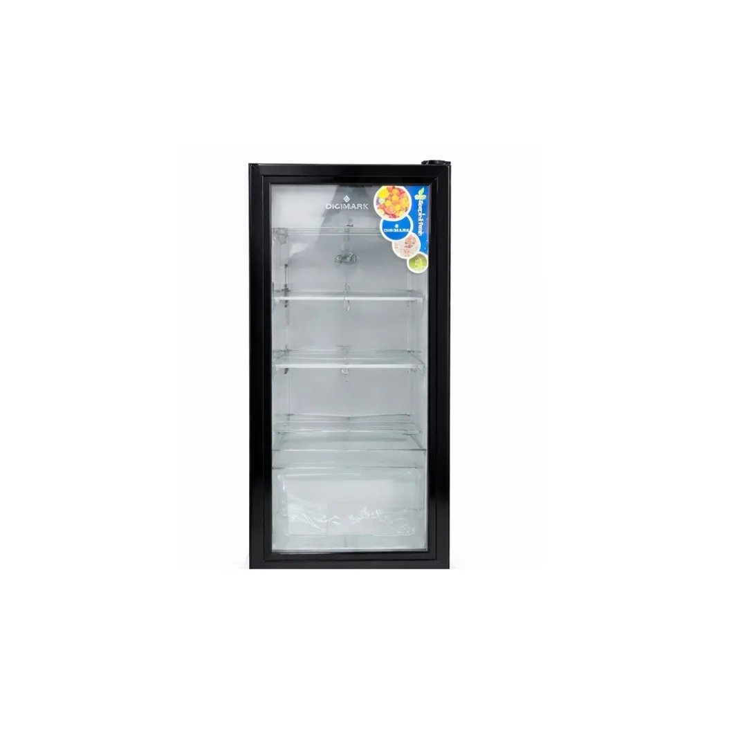 150L GLASS DOOR MINI BAR Fridge with A+ Energy Saving, Big Capacity- BLACK