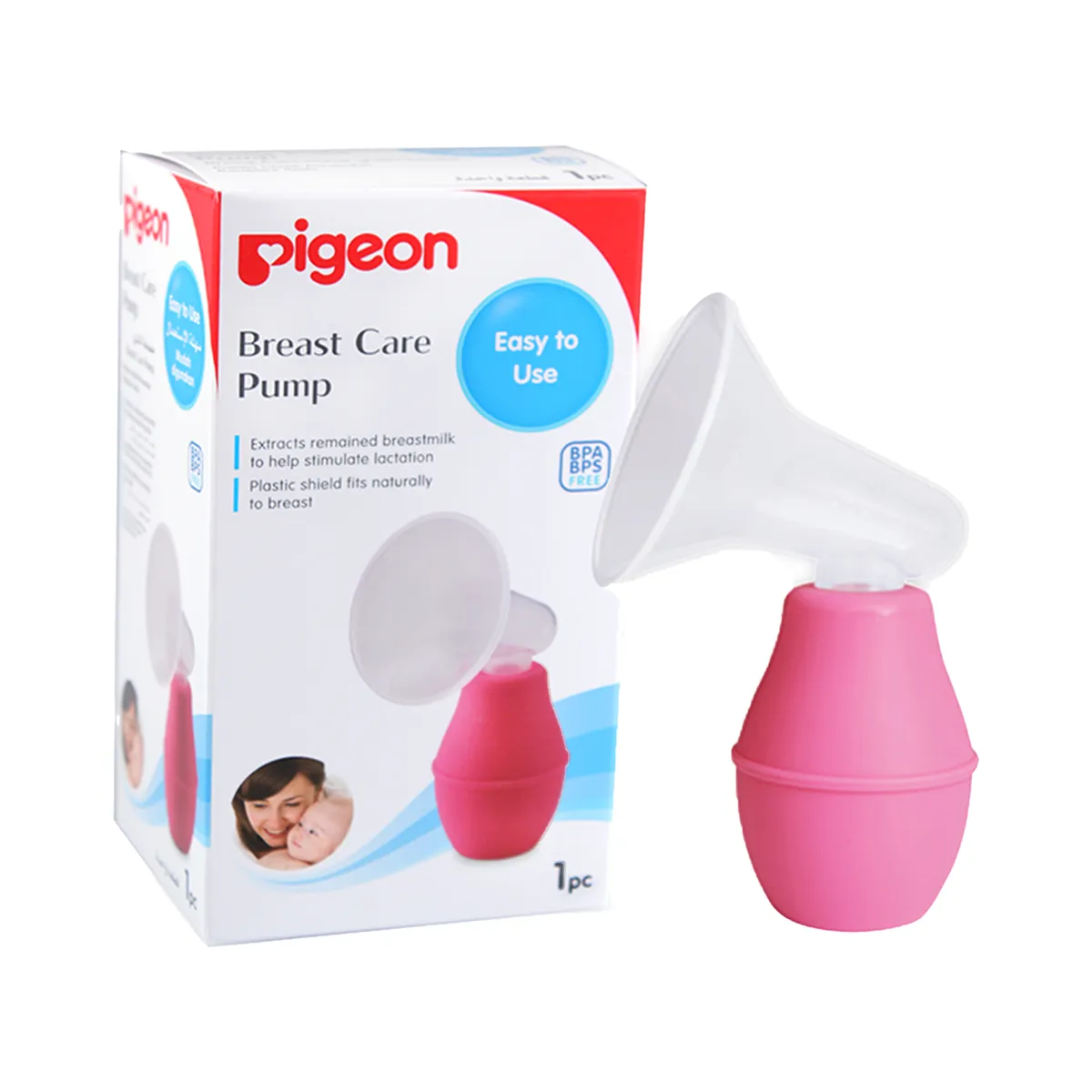 Pigeon Breast Care Pump - Pink, Comfortable & Efficient Breastfeeding Pump