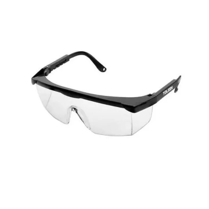 Tolsen - Glasses Safety Clear Wrap Around Frame (Black frame)