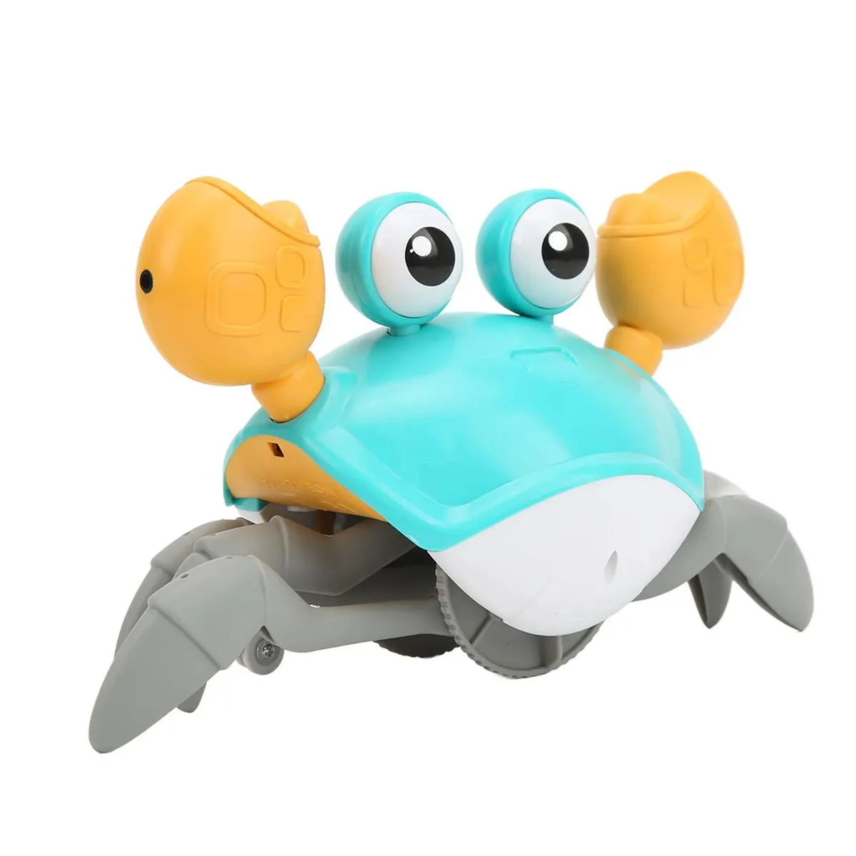 Battery Crawling Crab Interactive Toy Toddler Activity Toy Belly Play - Green