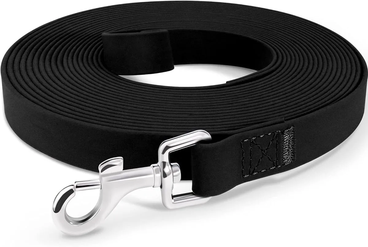 Synergy360 Long-Reach Dog Leash Black - 100ft