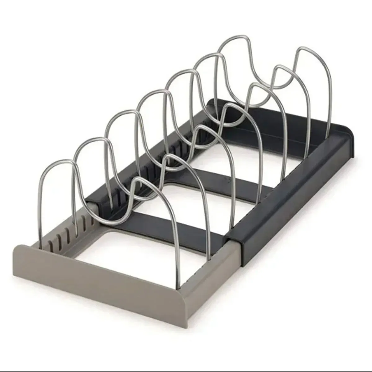 Adjustable 2 Pack Organizer Rack For Pans & Pot Lids