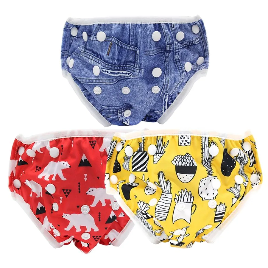 3-Piece Children's Reusable Adjustable Breathable Training Pants