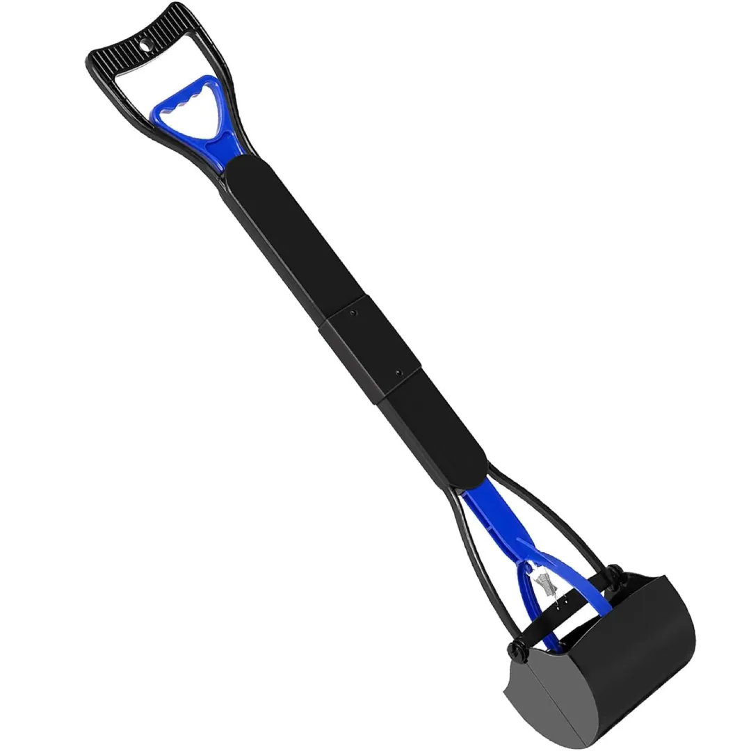 70cm Pet Poop Scooper Foldable Long Handle Sturdy for Easy Garden Clean-Up