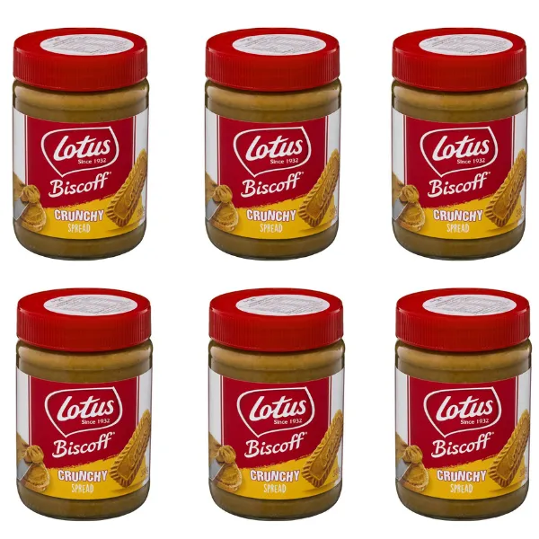 Pack of 6 x 380g Lotus Biscoff Crunchy Spread