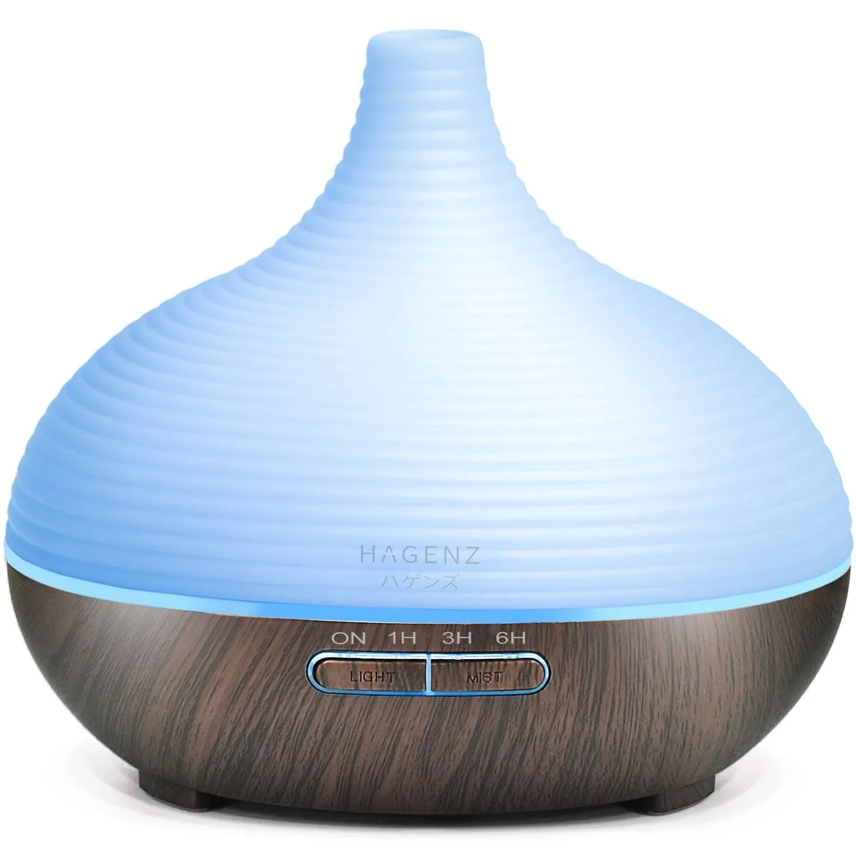 Hagenz Ultrasonic Aroma Diffuser 5-in-1 Humidifier Air Purifier 400ml - Dark wood