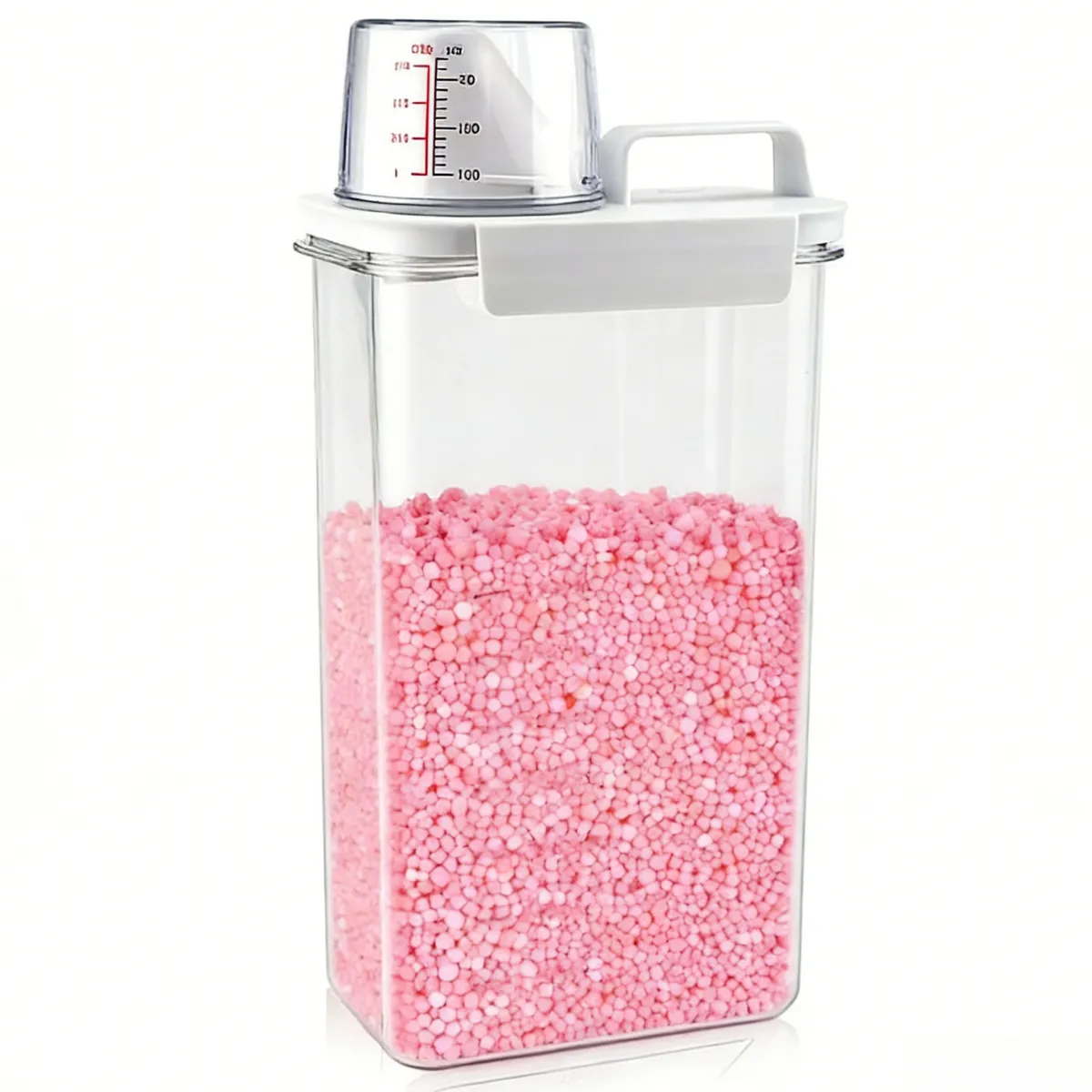 Food Storage Containers With Measuring Cup,2.3L Laundry Detergent Dispenser