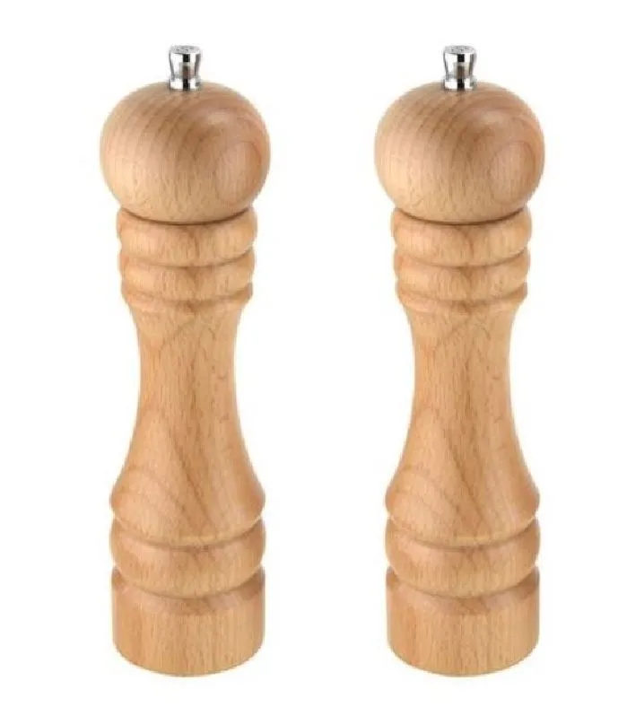 21cm Salt & Pepper Mill Set - Beech