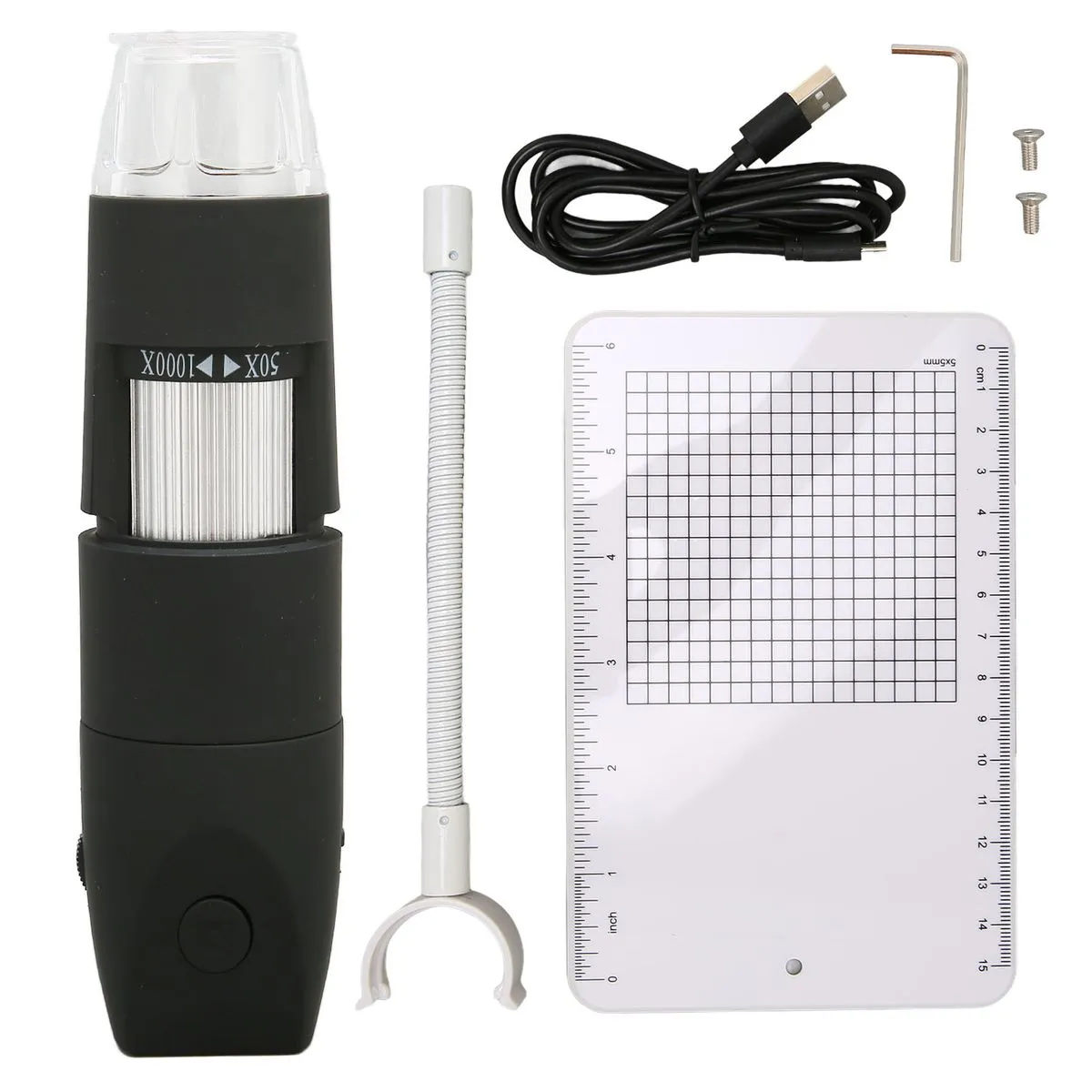 Wireless Microscope 8LED HD Black