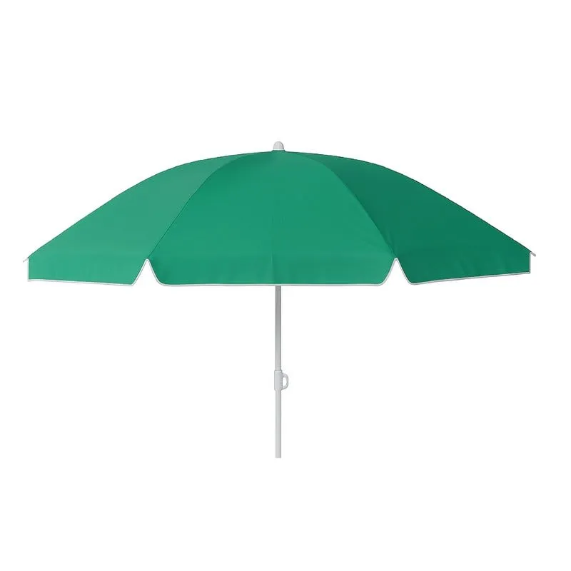 Poly-Cotton Colorful Beach Umbrella - Portable Outdoor Umbrella in 4 Colors - Green