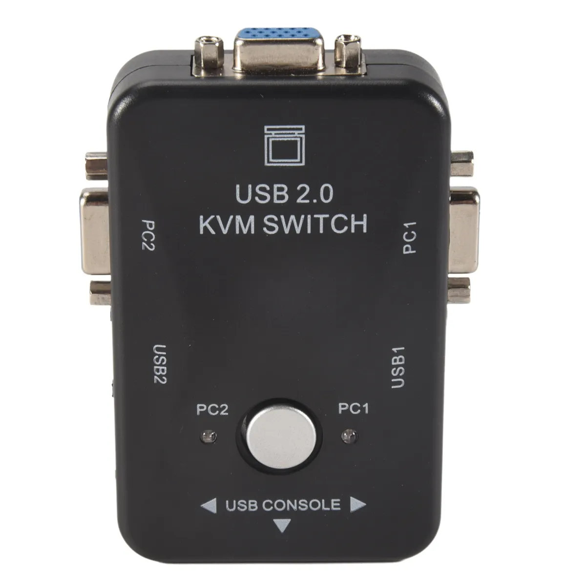 Usb Kvm Switch Switcher 2 Port Vga Svga Switch Box 2.0 Mouse Keyboard