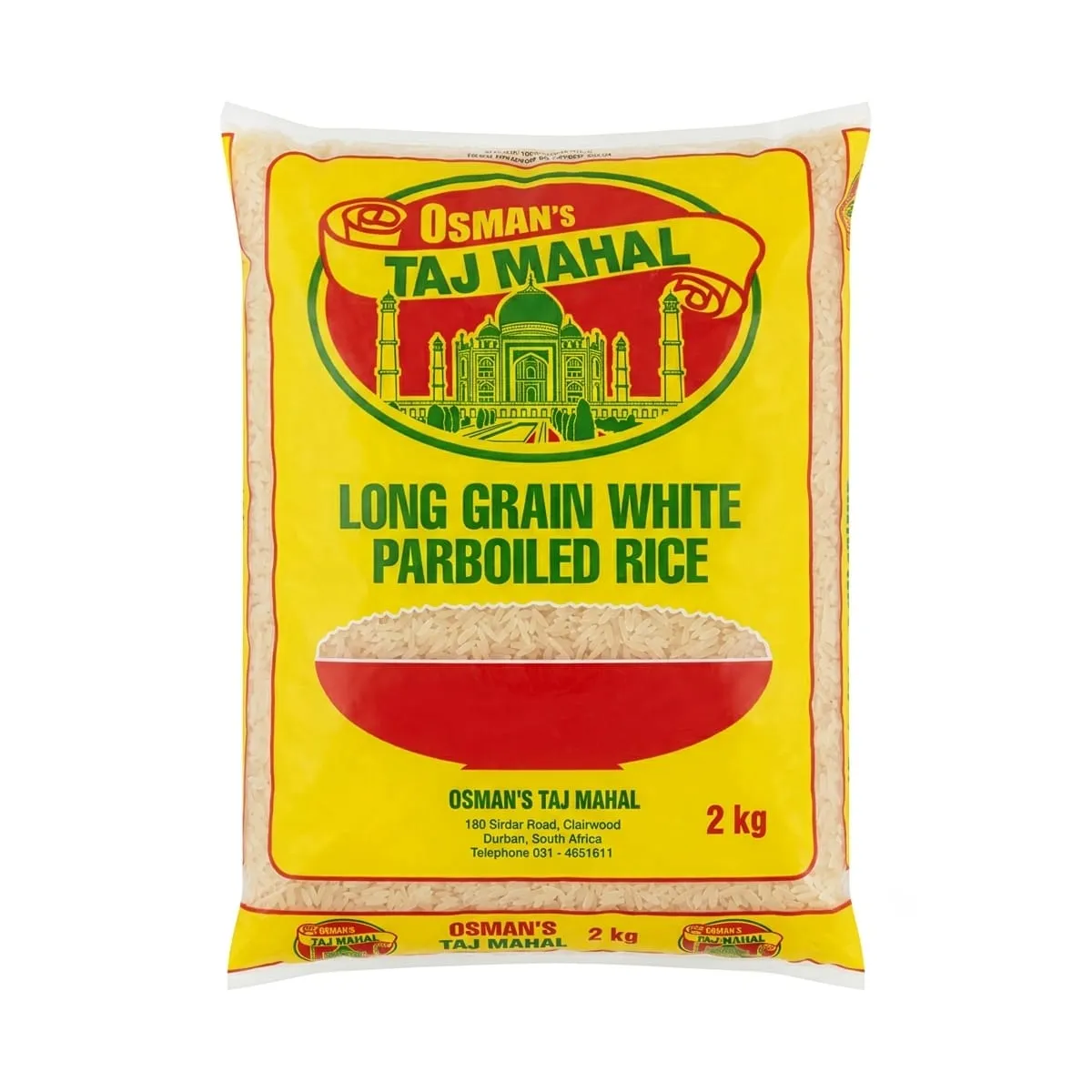 Osmans Taj MahalLong Grain White Parboiled Rice 2Kg