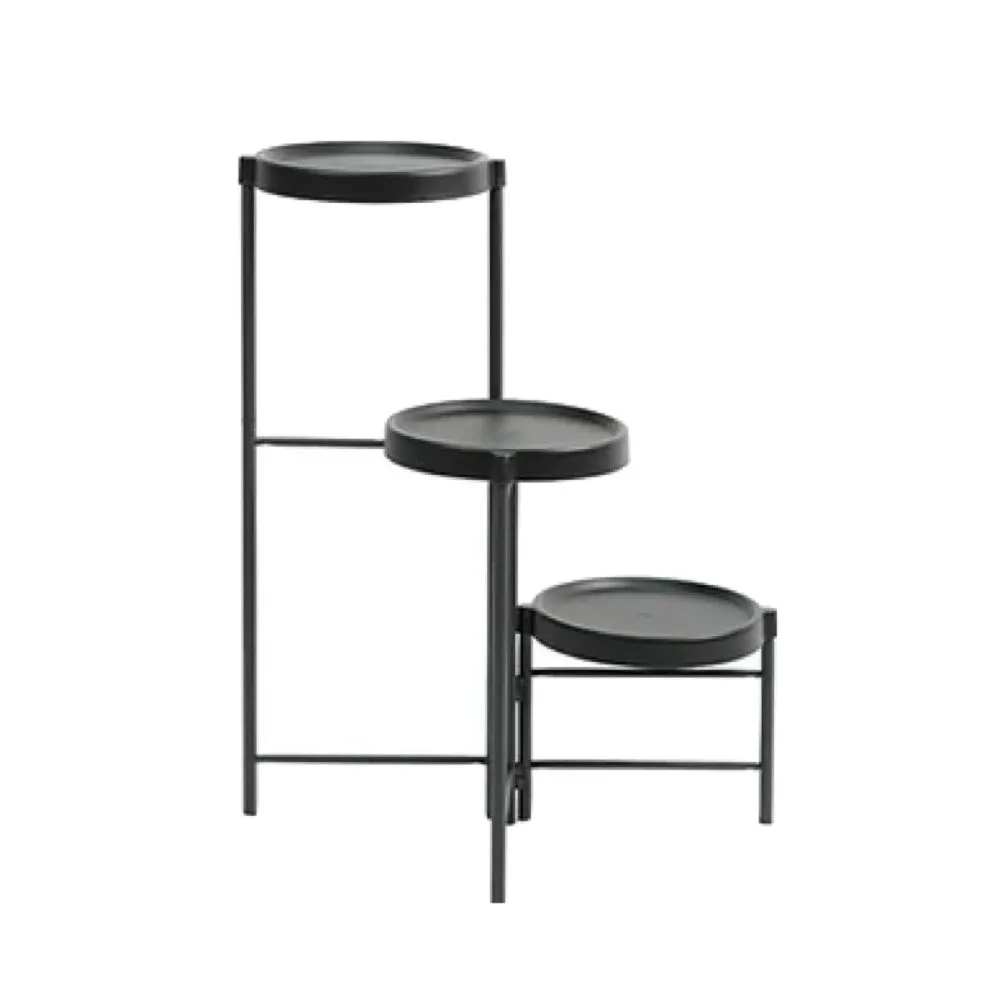 Home Durable Floor Flower Stable Pot Plant Shelf -64cm - Black