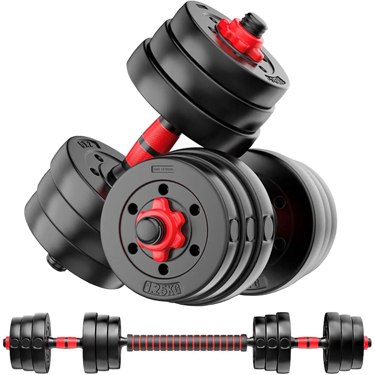 Dumbbell Weights Set 20KG Barbell Set & Connecting Rod Lifting Training Set
