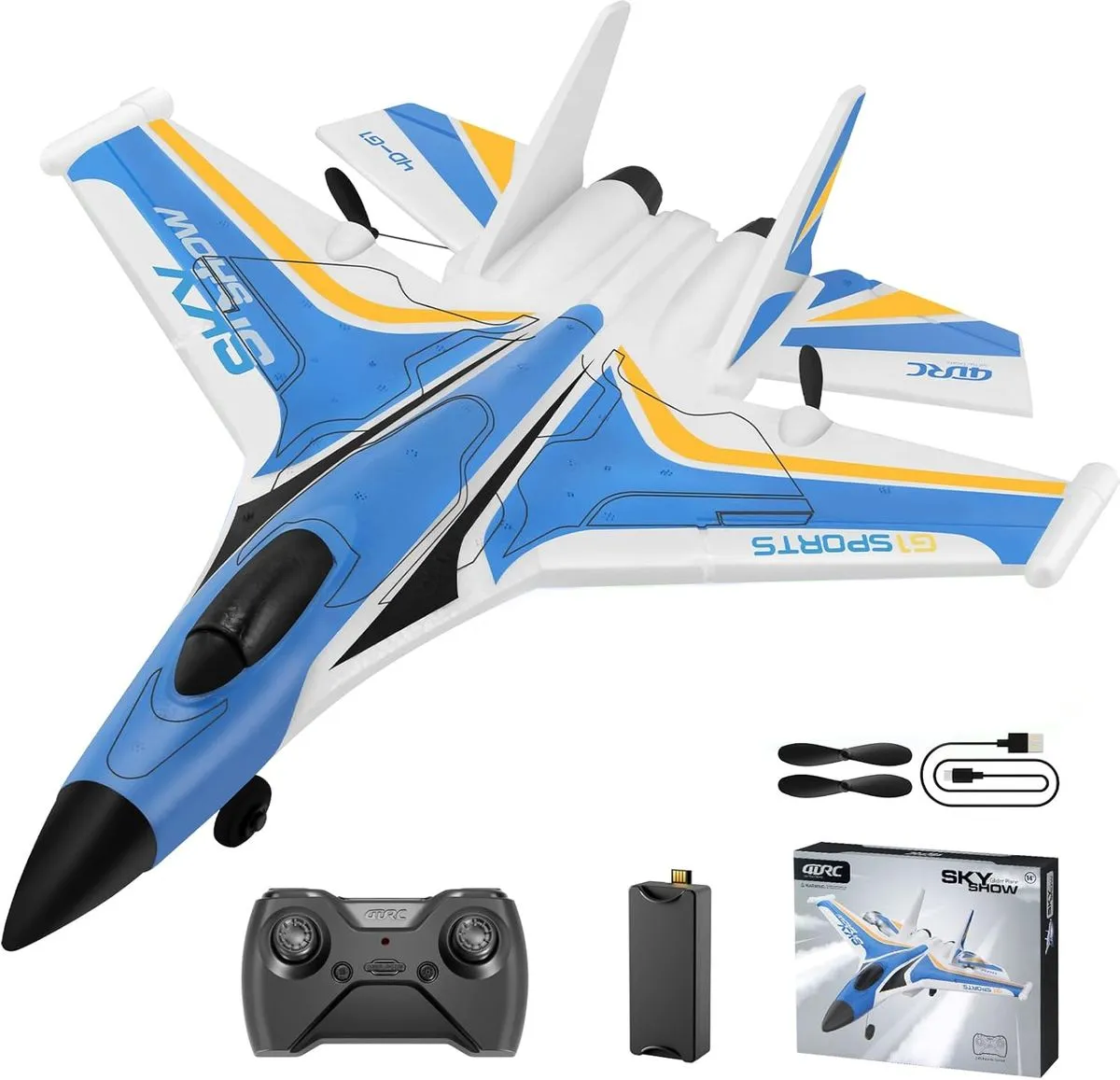 RC Plane for Adults Kids, Easy to Fly Remote Control Airplane Glider