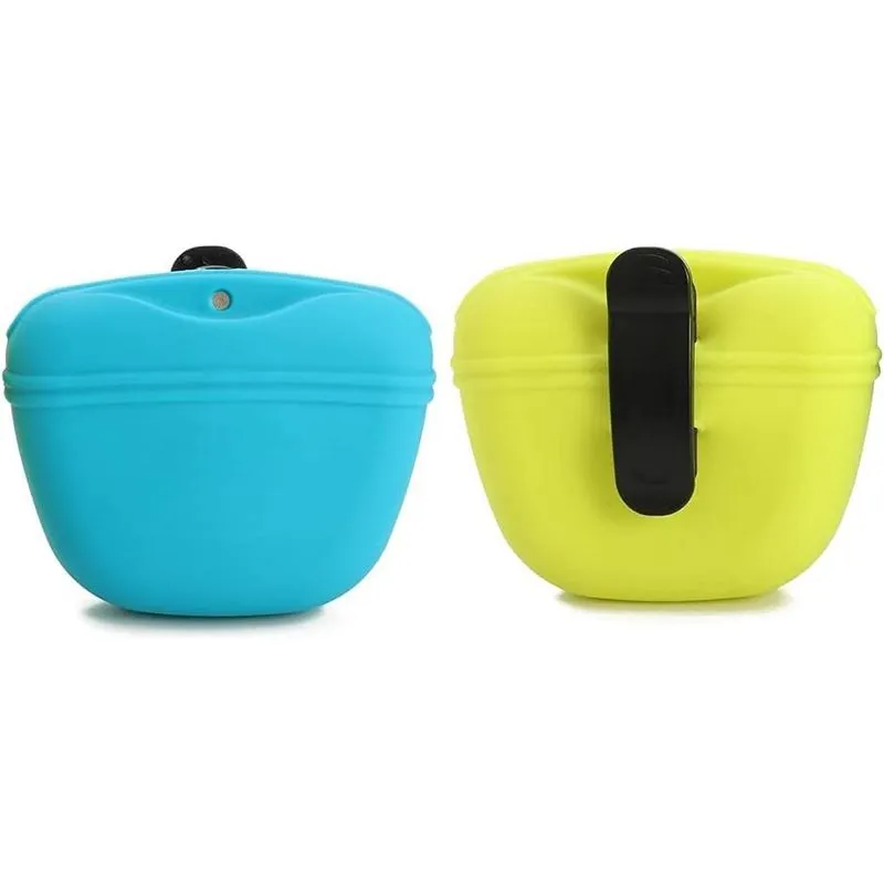 Silicone Dog Treat Pouch Portable Training Bag With Magnetic Closure