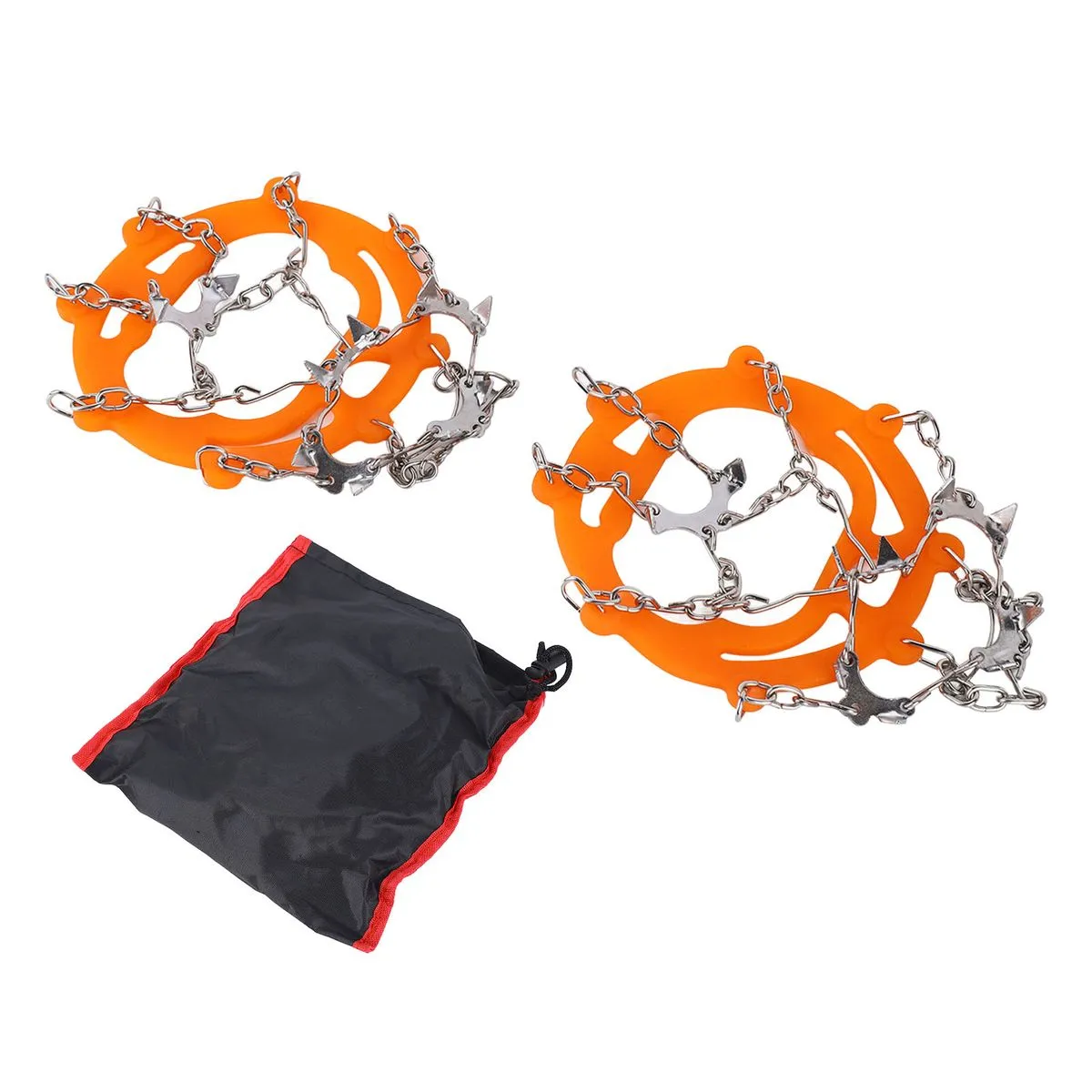 Orange Anti-Slip Hiking Boot Crampons