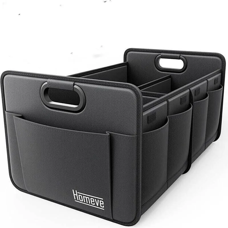 Collapsible Car Trunk Organiser with Reinforced Handles