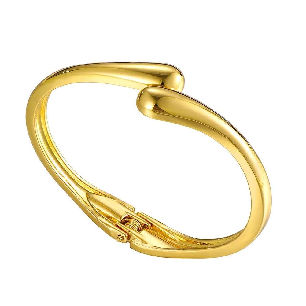 Gold Bracelets for Women Trendy -Adjustable Twist Cuff Bracelet