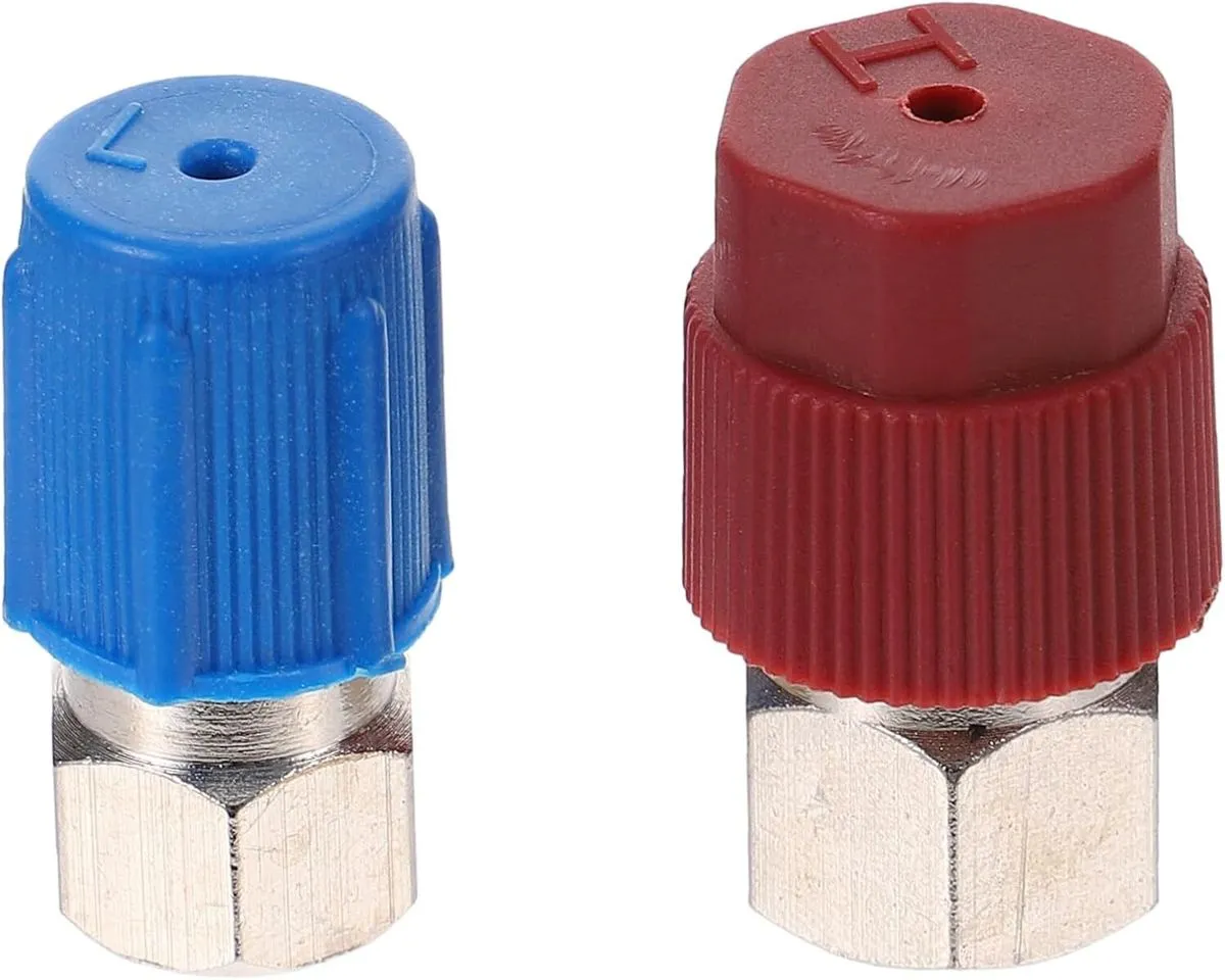 2pcs Ac Manifold Gauge Hose Fitting Internal Thread Adapters Quick Coupler