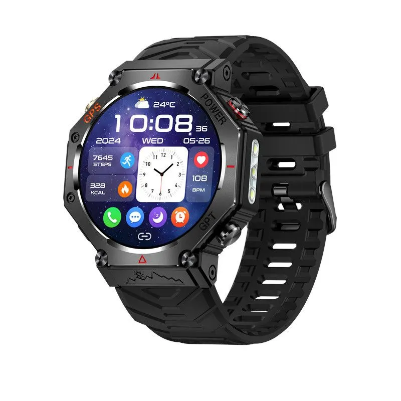 KC91 GPS Smartwatch AI Voice GPT Flashlight 3ATM