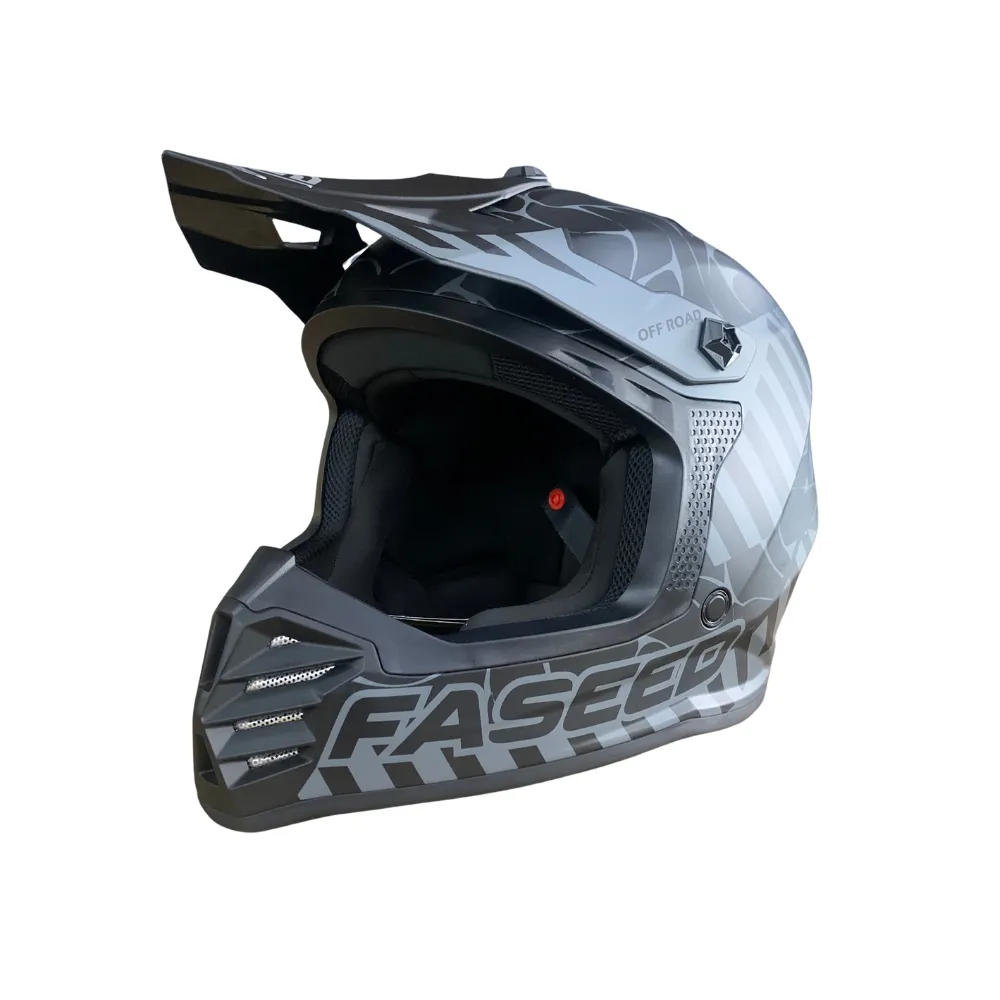 Faseed FS-618 Kids Alert Black/Grey Helmet - XL