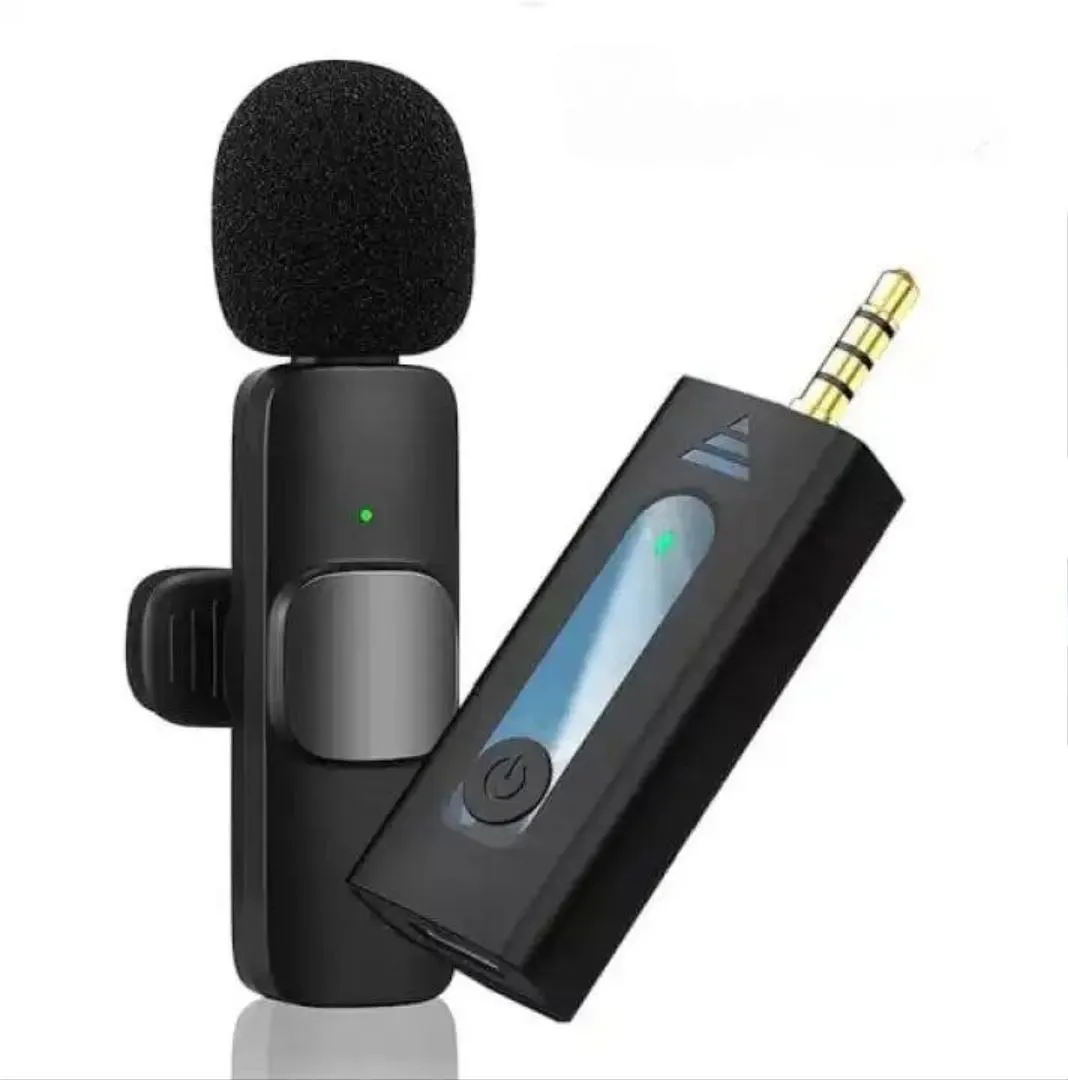 k35 Plug And Wireless Lavalier Microphone Small for recording