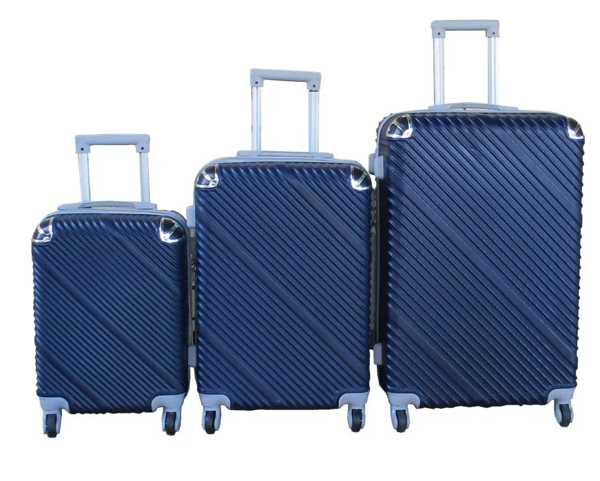 3-Piece Travel Luggage Suitcase Bag Set-Stylish, and Convenient - Navy