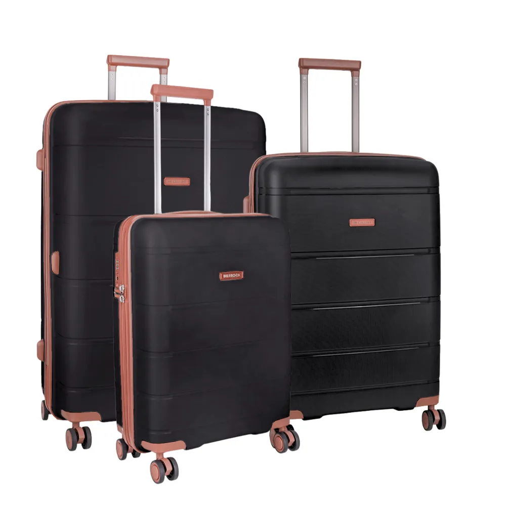 Cellini Monte Carlo 3 Piece Luggage Set - Black