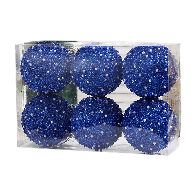 Pearl Diamond Sequin Christmas Ball Case Home Store Party Pendants, 2